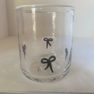 Anthropologie Icon Juice Glass Black Bow
